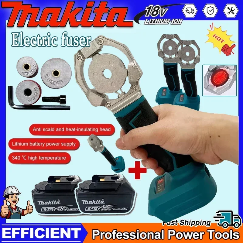 

Аккумуляторный аппарат для сварки труб Makita, паяльник для пластика PPR/PE, для труб из ПП, работающий от аккумулятора 18В