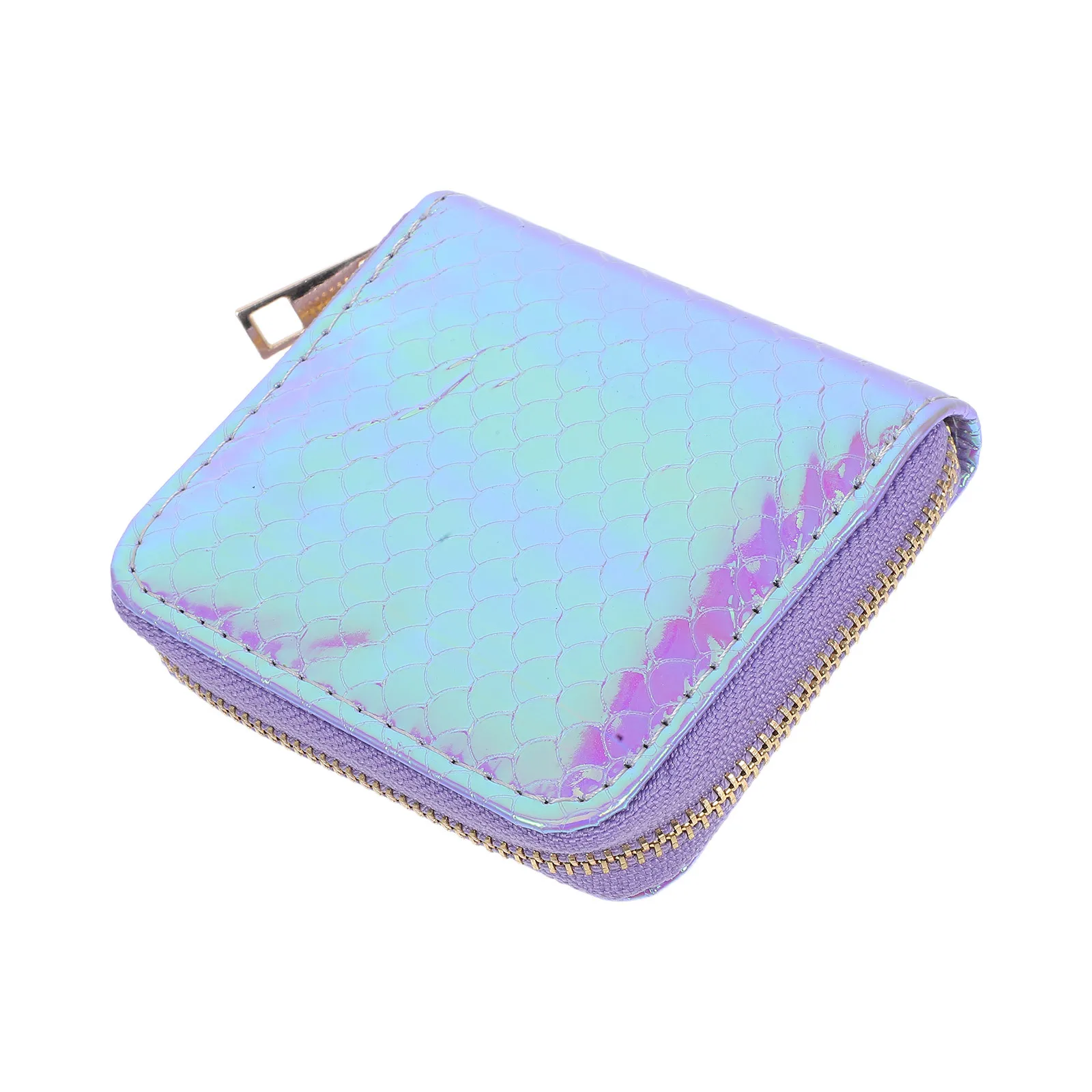 

Mermaid Print Coin Purse for Girls Women PU Zippered Wallet Slim Lightweight Change Holder Small Accessory Bag