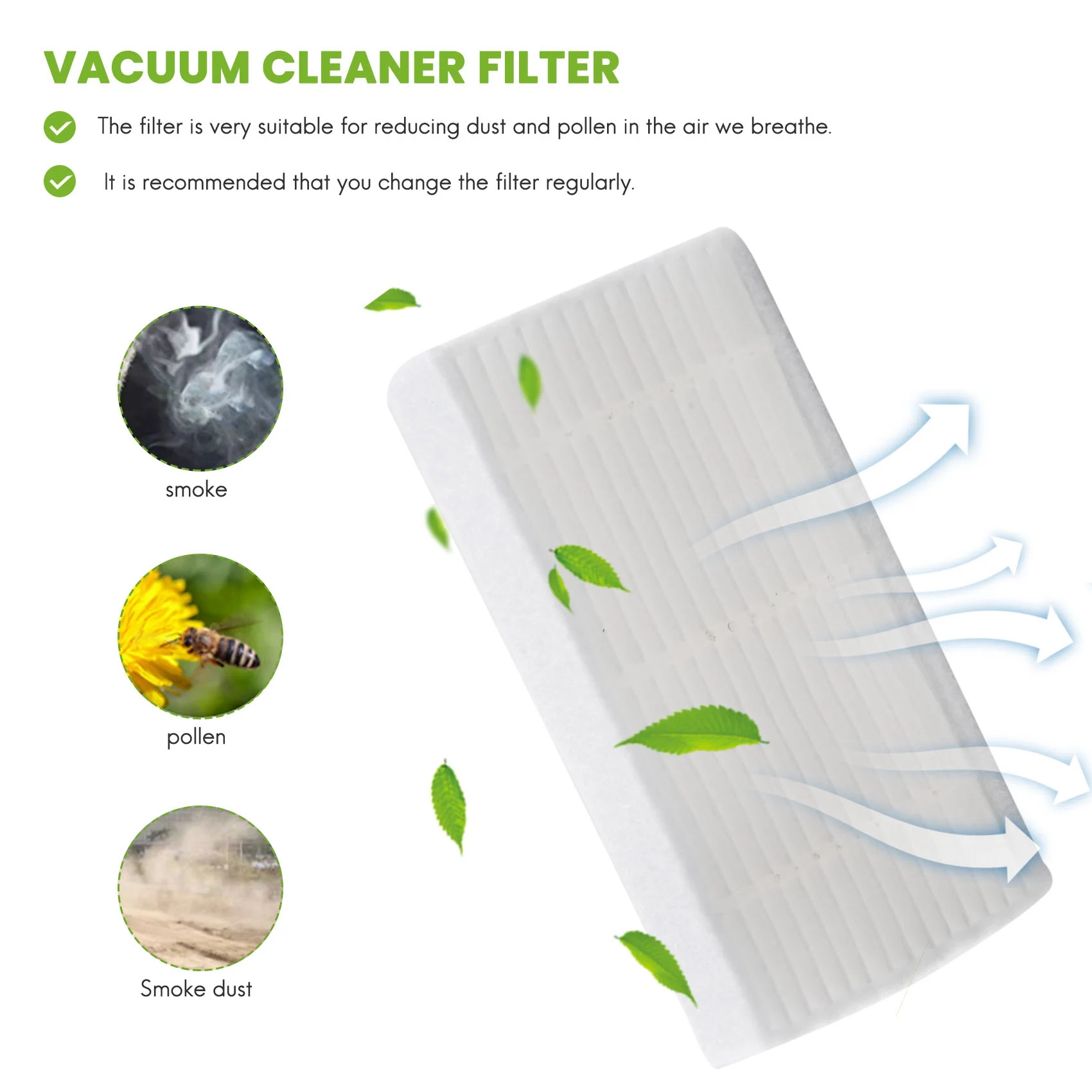 Filtro HEPA Premium da 10 pezzi per aspirapolvere robotico ILIFE V3s V5 V5s V3s Pro