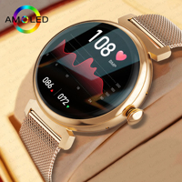 Fashion Women Smart Watch AMOLED 360*360 HD Custom Dial Sports Bracelet 2024 New 1.04 Inch Small Screen Voice Calling Smartwatch