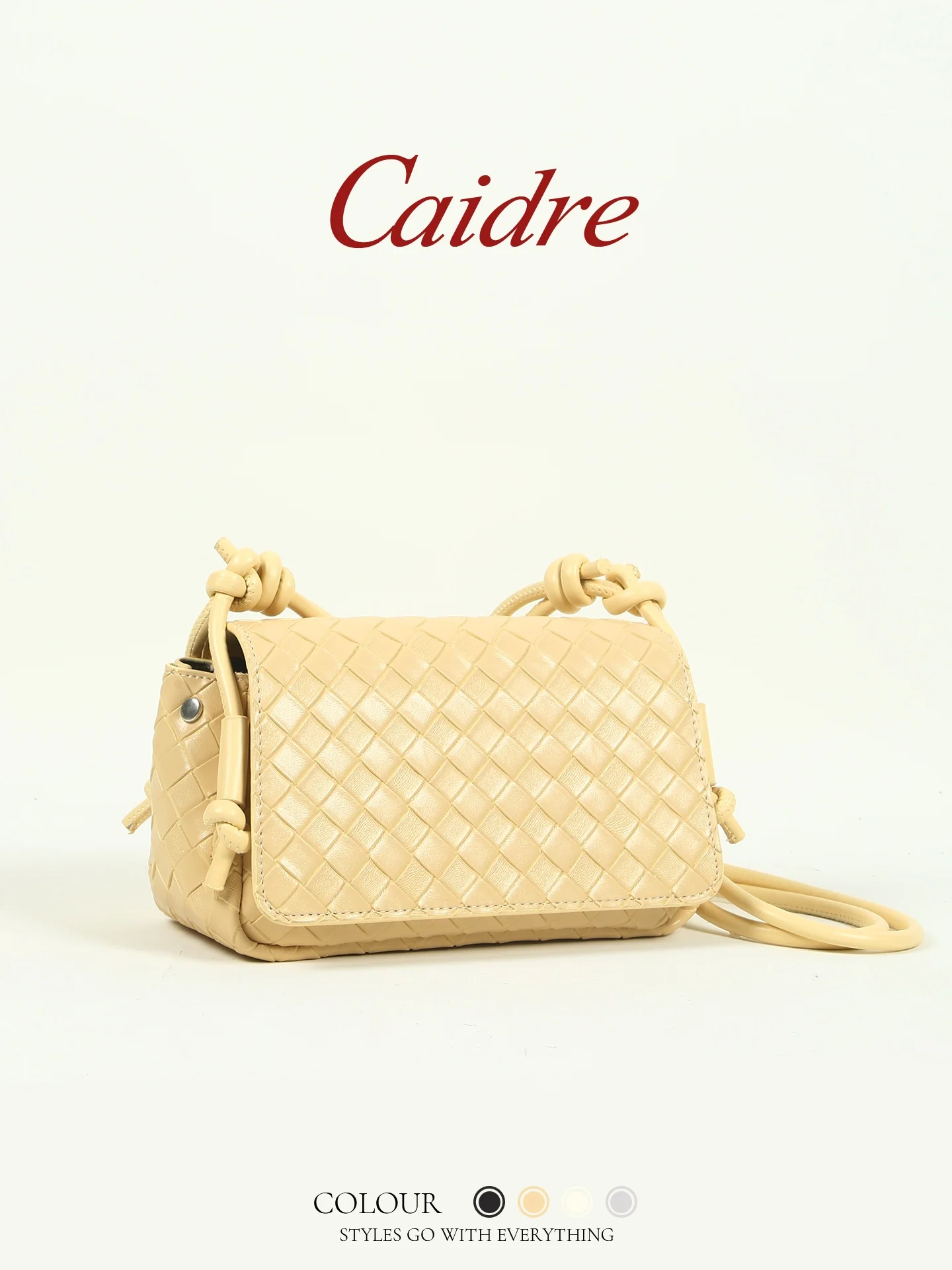 

Caidre Luxury Weaving Bag Women's Commuter Single Shoulder Underarm Bag 2026 New Style Fashionable Diagonal Small Square Bag