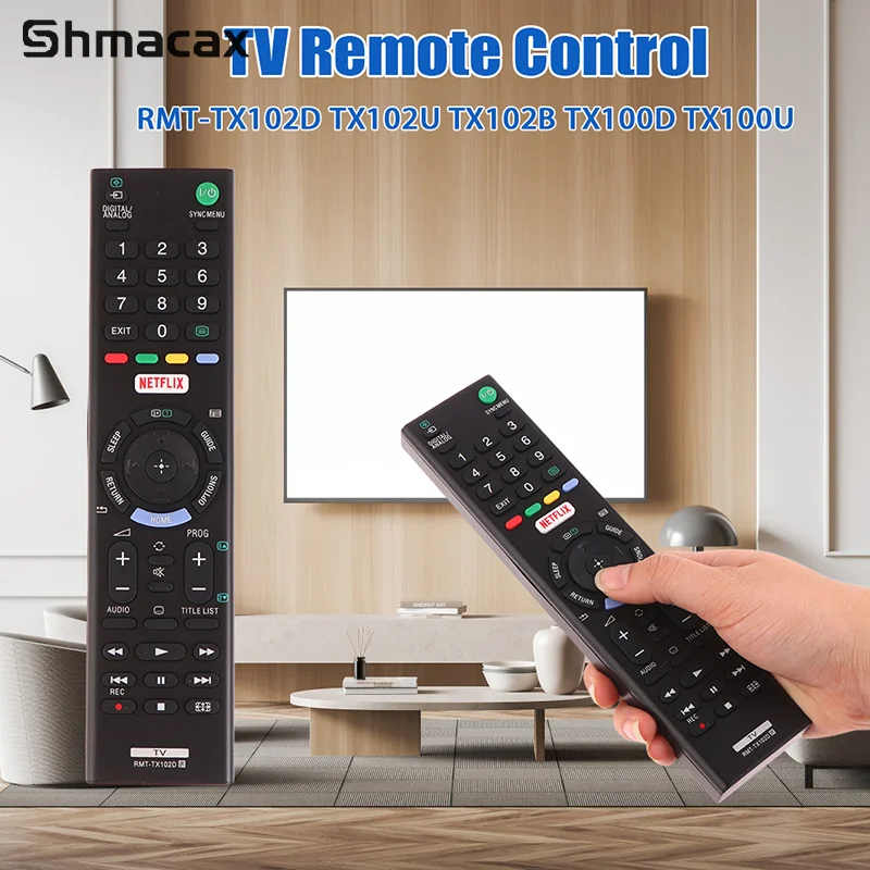 Smart TV Remote Control Replacement For RMT-TX102D TX102U TX102B TX100D TX100U With Netflix Buttons