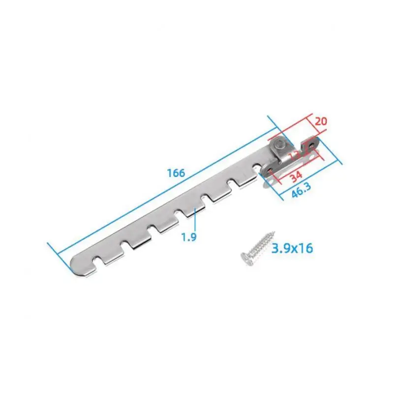 Suporte de janela inoxidável ajustável Limitador de gancho de vento Bloqueio de janela para criança