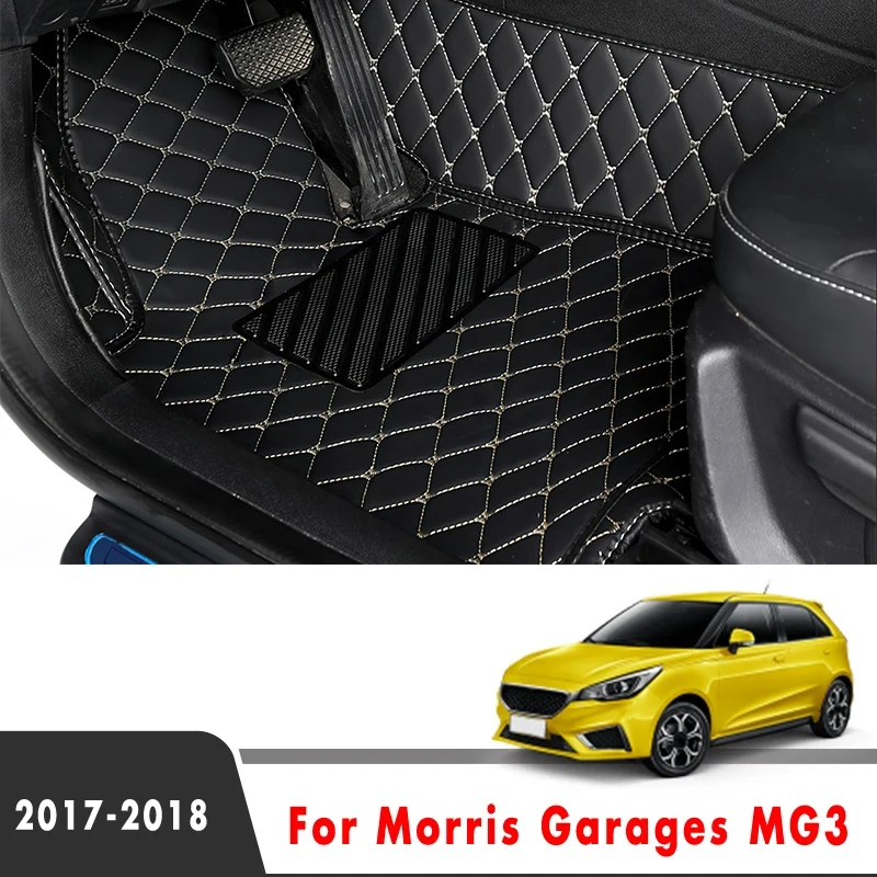 Car Floor Mats For Morris Garages MG3 2018 2017 Waterproof Custom Auto Leather Foot Pads Automobile Carpets Decoration Covers