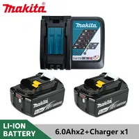 Makita Original Genuine 18V 6.0Ah For Makita Battery BL1840 BL1830B BL1850B BL1850 BL1860BL1815 Replacement Lithium Battery