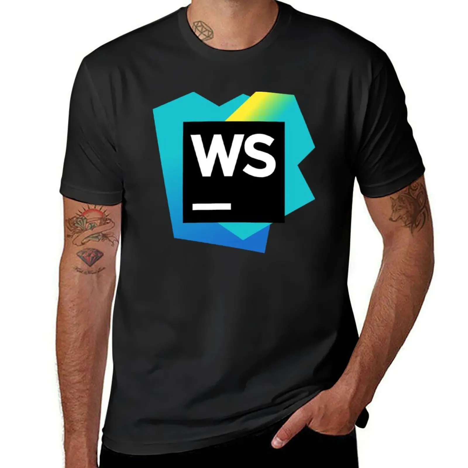 JetBrains WebStorm T-Shirt blacks customs design your own summer tops cute tops slim fit t shirts for men