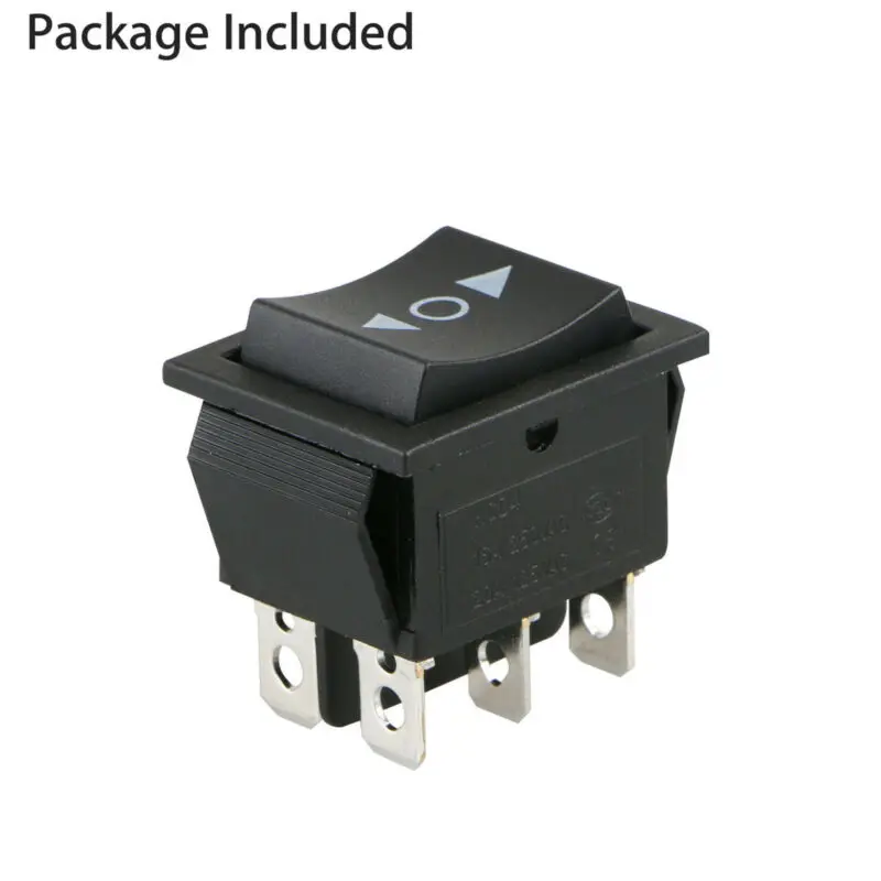 6 PIN DPDT Double Pole Double Throw 20 Amp Momentary Rocker Switch Waterproof Momentary Push Button Switch