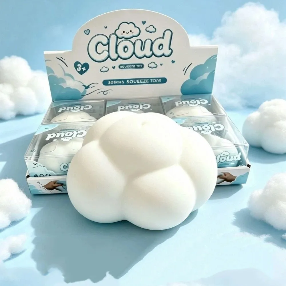 Slow Rebound Cloud Shape Squishy Toys Slow Rising Super Soft Cloud Squeeze Toys Assorted Colors Cute Slow Rising Toys