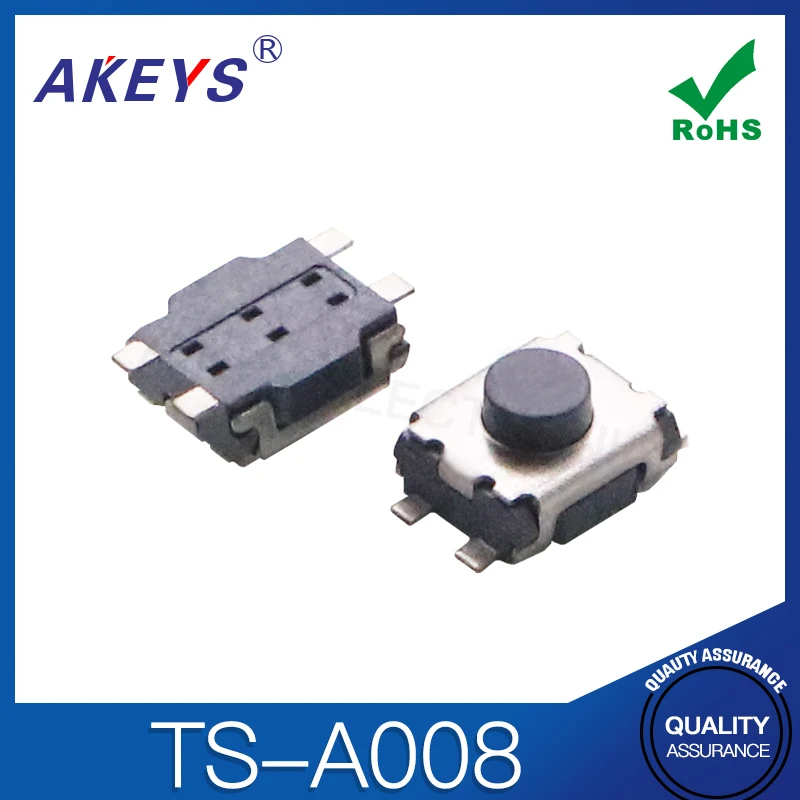 20pcs TS-A008 3*4*2H Tact switch 4 pin SMD/SMT vertical without column for mobile phone button switch