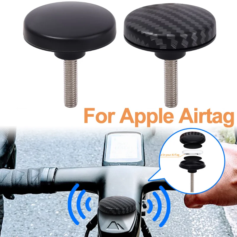 Per Apple AirTag Cover antifurto per bicicletta GPS Tracking Locator Mount Bike Holder Cover protettiva in fibra di carbonio per AirTag