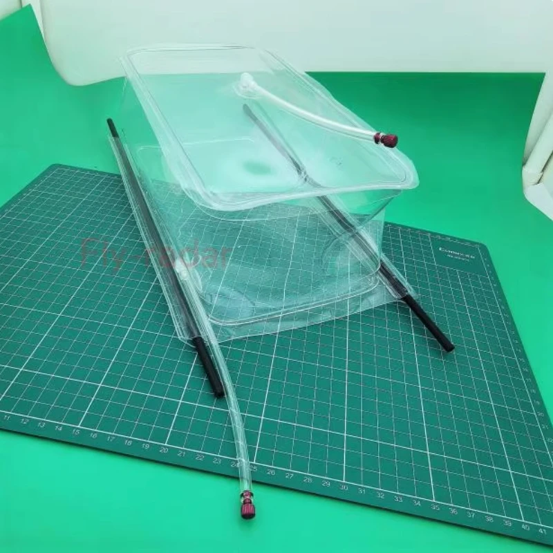 Serbatoio carburante olio morbido rettangolare resistente alla corrosione 28x14x10 cm per RC Nitro Boat/Aereo/Turbojet Adatto per tubo 6x4