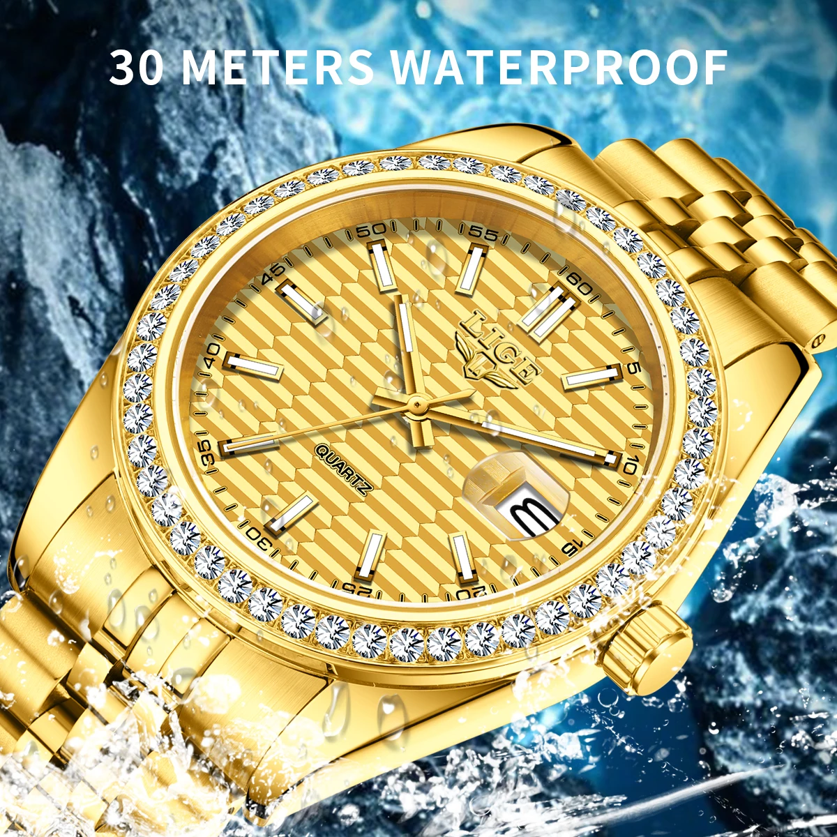 ساعة LIGE بتصميم إبداعي ملولب للنساء، ساعة يد نسائية عصرية مقاومة للماء، ساعات كوارتز فاخرة من أفضل العلامات التجارية للنساء