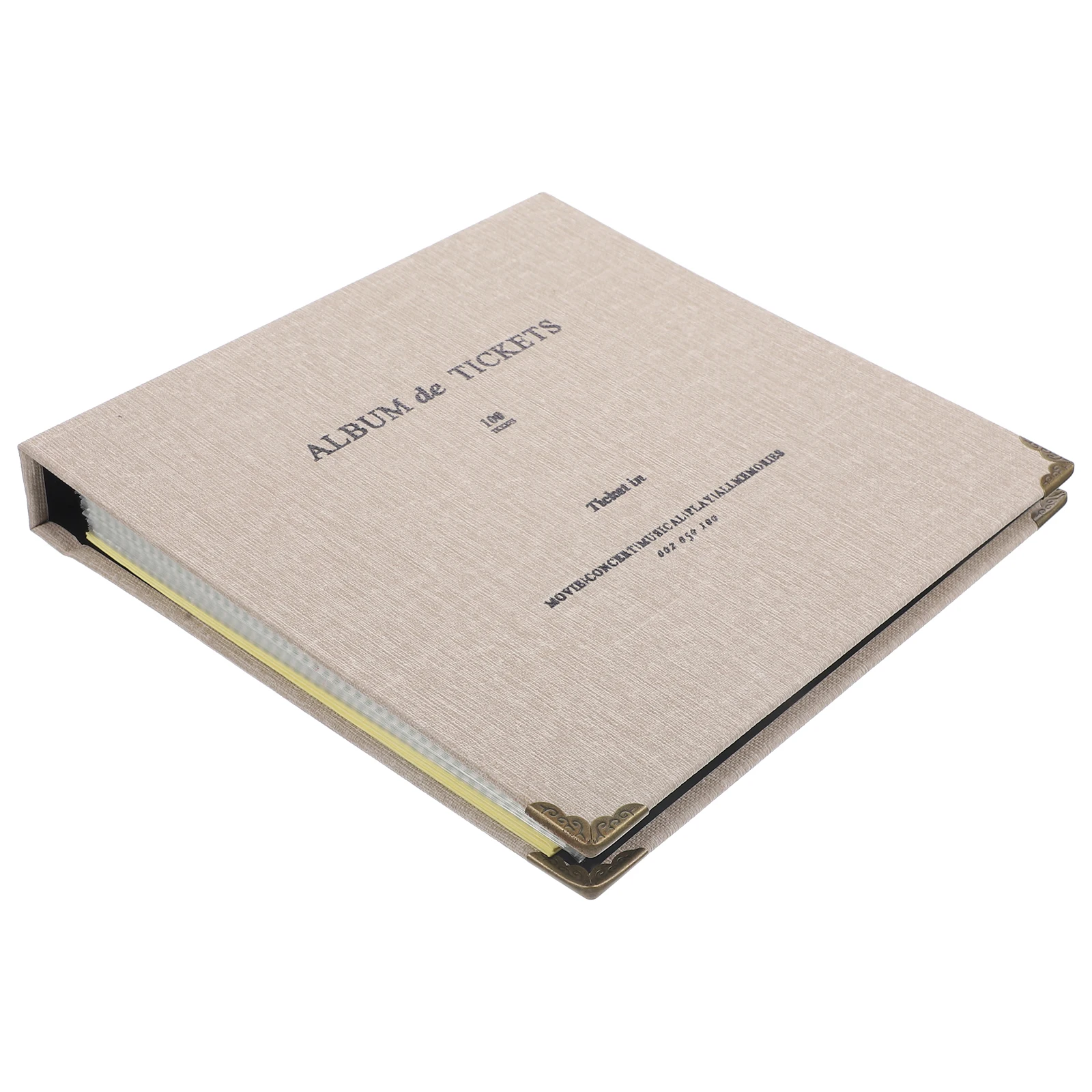 1 個のチケットコレクションブック プレミアム素材のレシートオーガナイザー 写真チケット請求書の保管用 ホームオフィス用 ライトグリーン