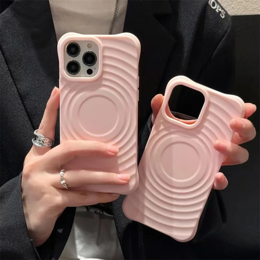 Magnetische Silikon-Handyhülle für iPhone 17 Pro Max Air 16 13 11 15 14 12 17promax 16promax 15promax stoßfeste Funda-Abdeckung