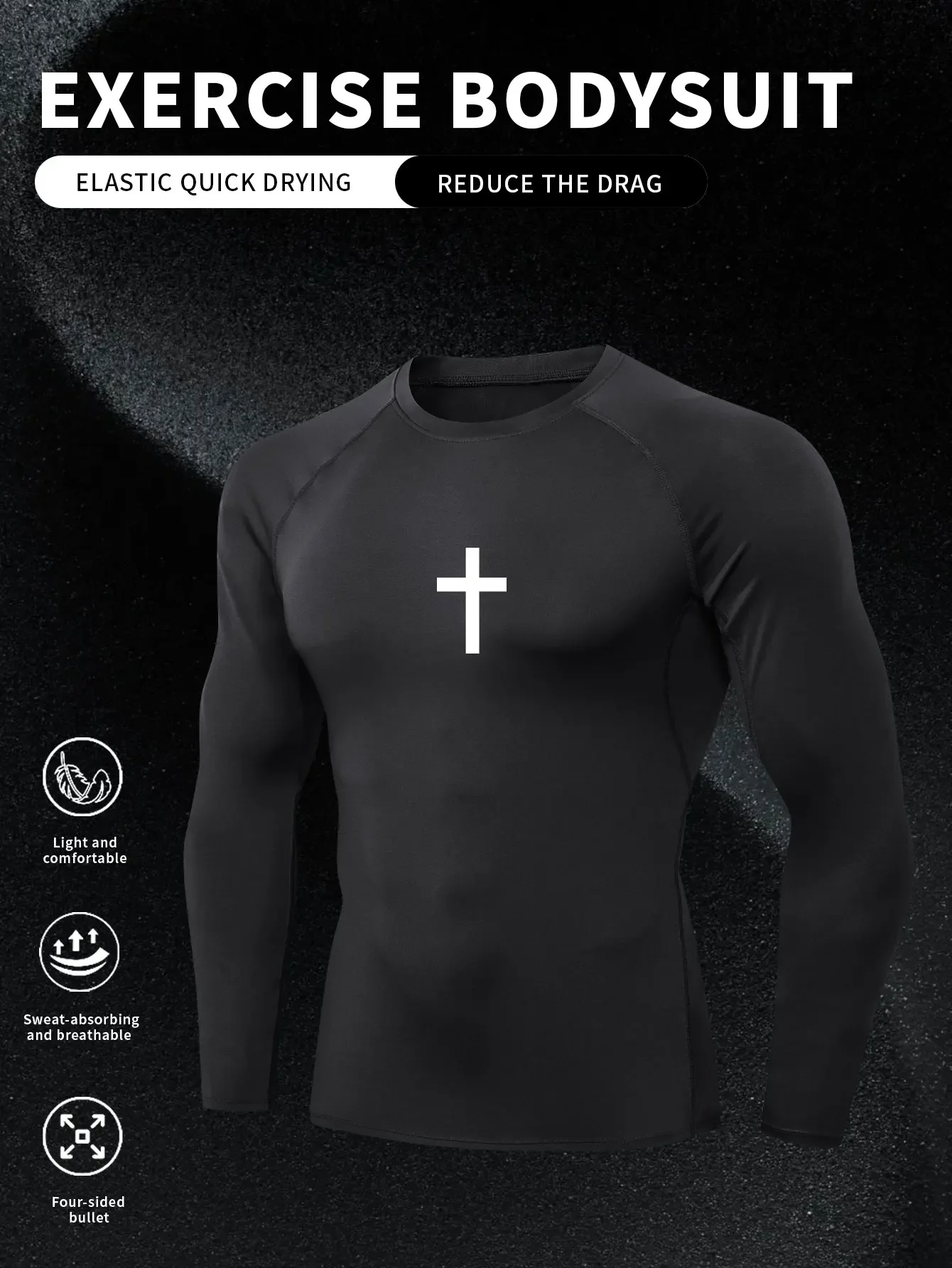 تي شيرت مطبوع بأكمام طويلة ثنائي الأبعاد، ملابس رياضية ضيقة للتدريب على كرة السلة للخريف والشتاء #2