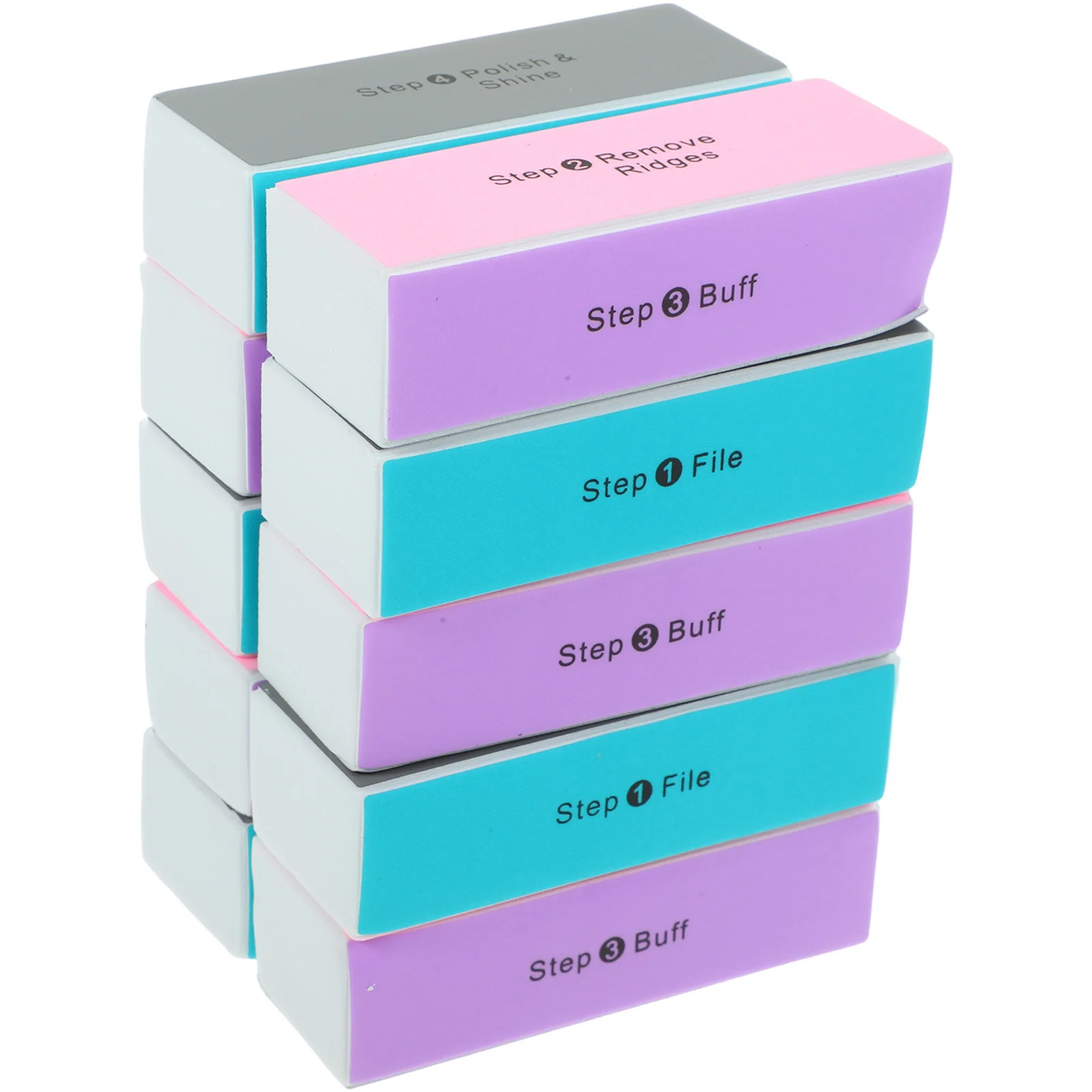 10個入り ネイルブロック 4面 ウォールナット アートワーク バッファーファイル 木工 DIY クラフト マニキュアツール ボディ研磨バッファー ネイルファイル アートワーク