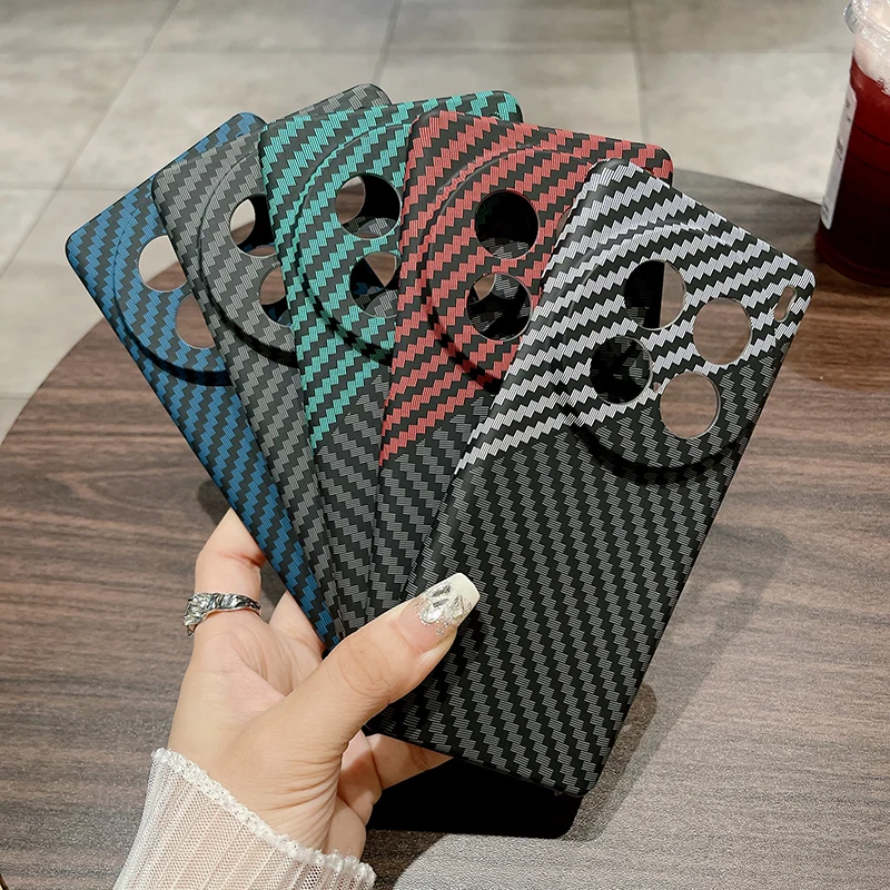 Case For Vivo X100s Pro X100 Ultra Pro Luxury Carbon Fiber Watermark Stripe Cover For VIVO X 100 Pro Shockproof Bumper Funda