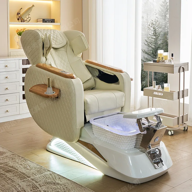 LH Nail Art Foot Massage Light Luxury Foot Therapy Chair Remote Control Backrest Foot Bath Sofa