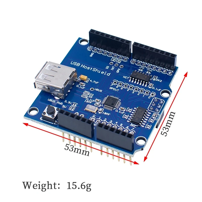 Imagem -05 - Usb Host Shield 2.0 para Arduino Uno Mega Adk Compatível com Android Faça Você Mesmo Max3421 Placa de Módulo Eletrônico