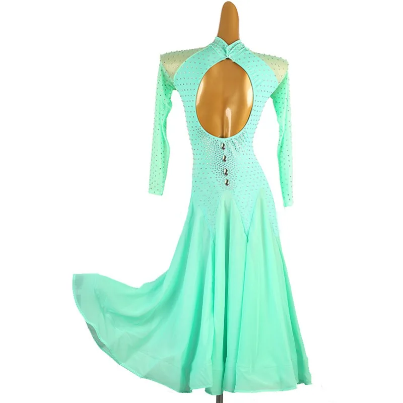 Robe de danse de concours de salle de bal, jupe de danse de valse personnalisée pour femmes âgées, nouveau Design, robes de danse pour exercices de salle de bal