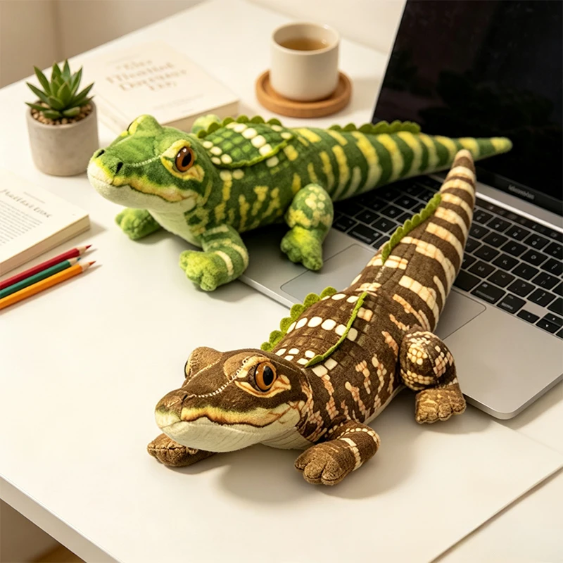Simulation Crocodile Soft Stuffed Animal Doll Plush Toys Cute Home Sofa Bedroom Decoration Comfort Pillow Perfect Birthday Gifts