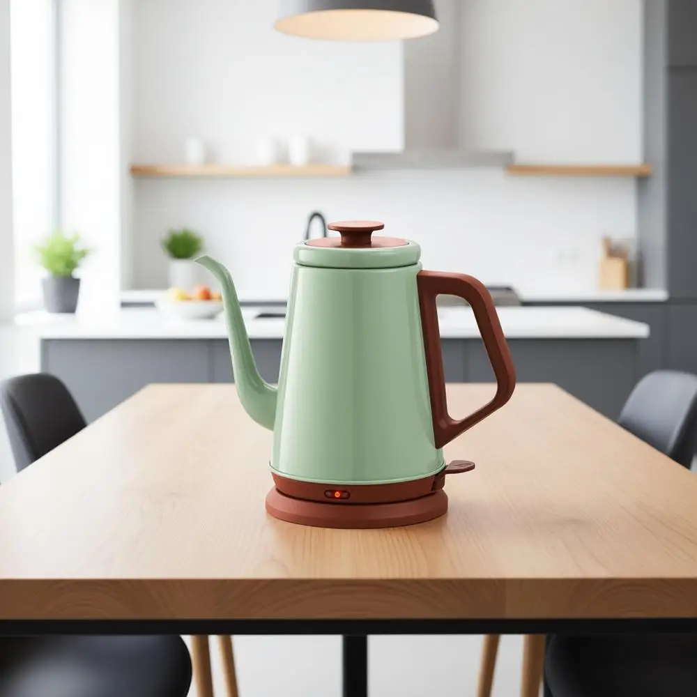 

1.0L Gooseneck Electric Kettle, 100% Stainless Steel BPA Free Pour Over Coffee Kettle | Tea Kettle - Green