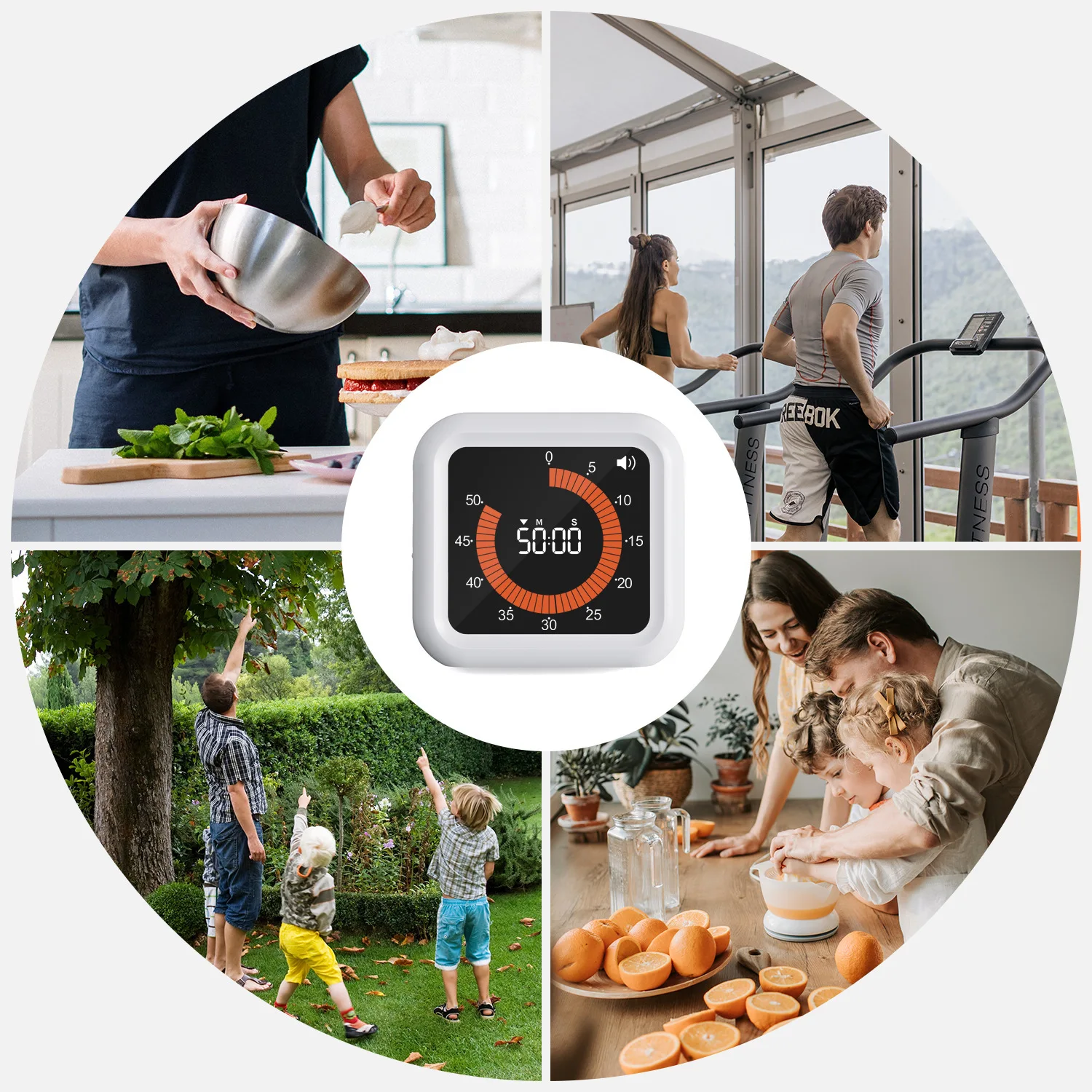 مؤقت رقمي مرئي متعدد الأغراض، مؤقت شحن USB مغناطيسي، ساعة توقيت العد التنازلي 12 ساعة للمكتب والفصول الدراسية والمطبخ