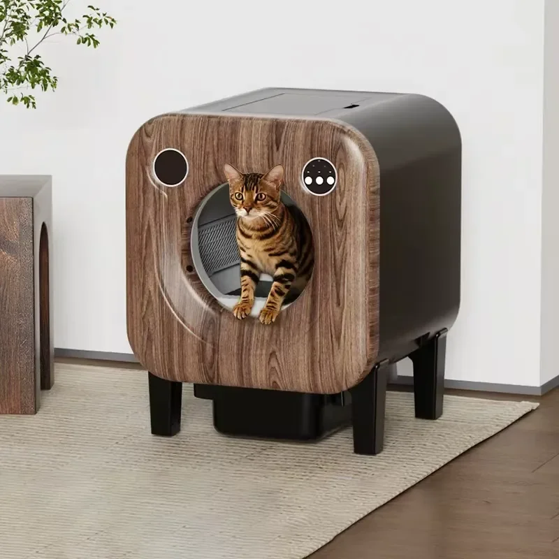 Smart Fully Enclosed Cat Litter Box with Deodorant and Sterilization Function Oversized Splash Proof Automatic Toilet for