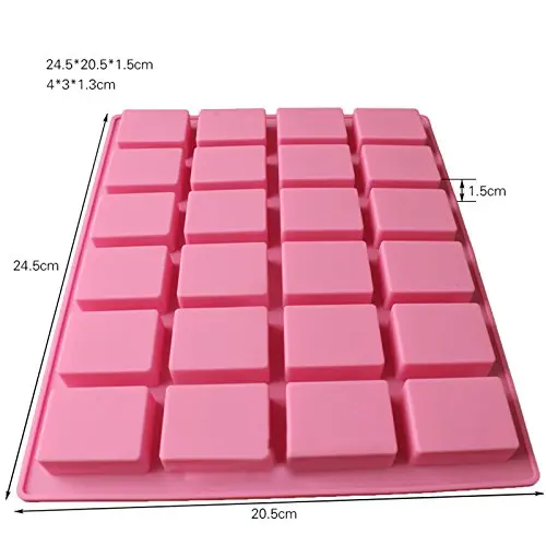 24 Cavity Rectangle Square Cake Silicone Baking Molds Handmade Soap Mold DIY Ice Tray Jelly Cake Candy Chocolate Moulds