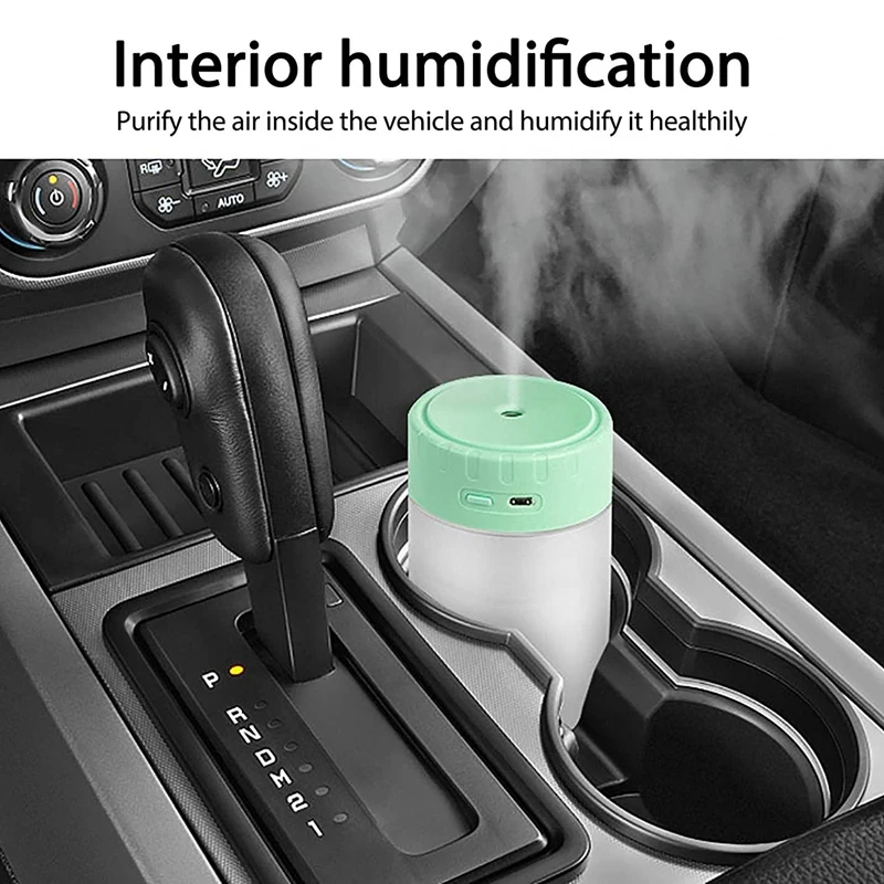 Увлажнитель воздуха, мини USB Ультразвуковой увлажнитель с резервуаром для воды 400 мл, три стандартных режима, очень тихий, красочный, холодный
