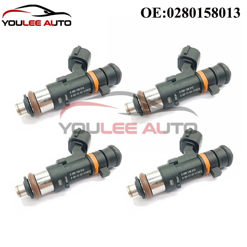 

4 шт. 0280158013 16600AX200, высококачественная топливная форсунка для Nissan Note Micra III 3 C + C K12 E11, автомобильные аксессуары