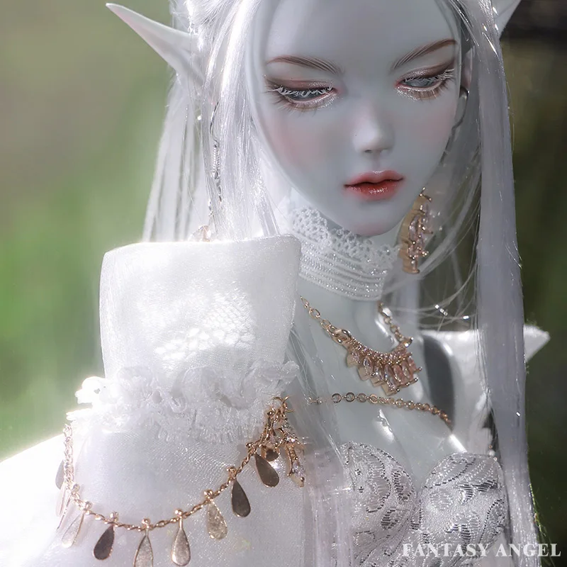 JOYBJD Nimun 1/4 BJD Doll Half Sleep Elf Ear Pure White As Snow Butterfly Fairy Fullset Resin Gift Girls Ball Jointed Doll