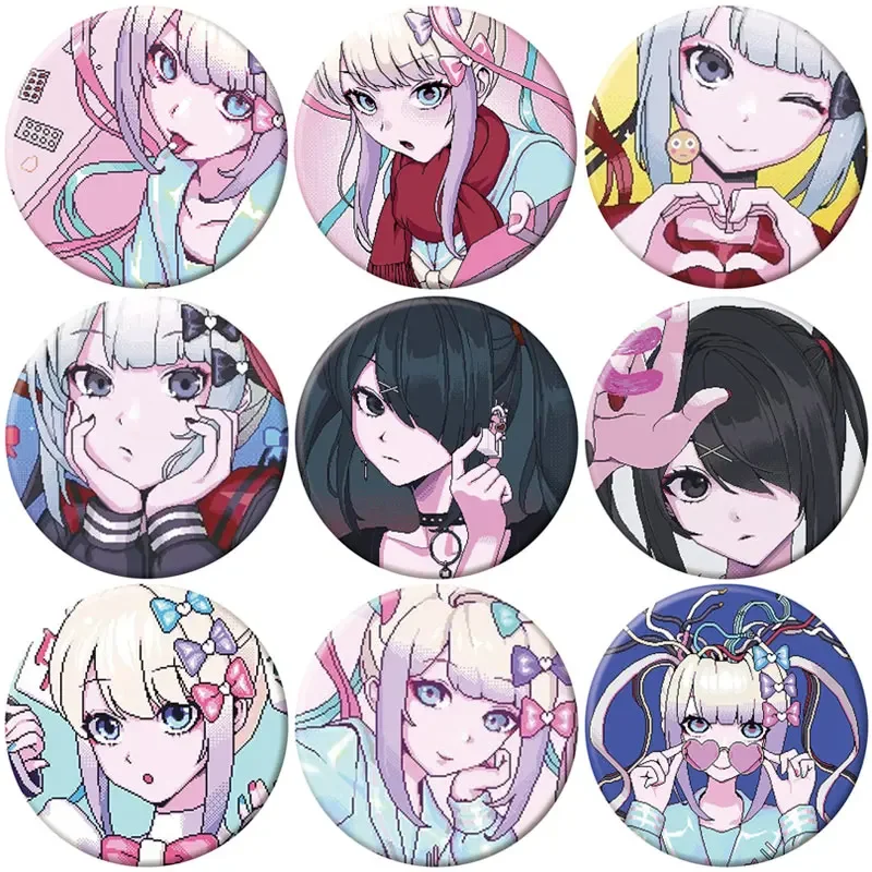 Game NEEDY GIRL OVERDOSE KAnge ‌Rain Brooch Pin Cartoon Cute Anime Character Button Badge for Backpack Accessories Fans Gift