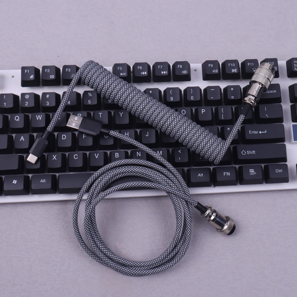 Gaming Keyboard Type C - Coiled Cable Keyboard USB Type C