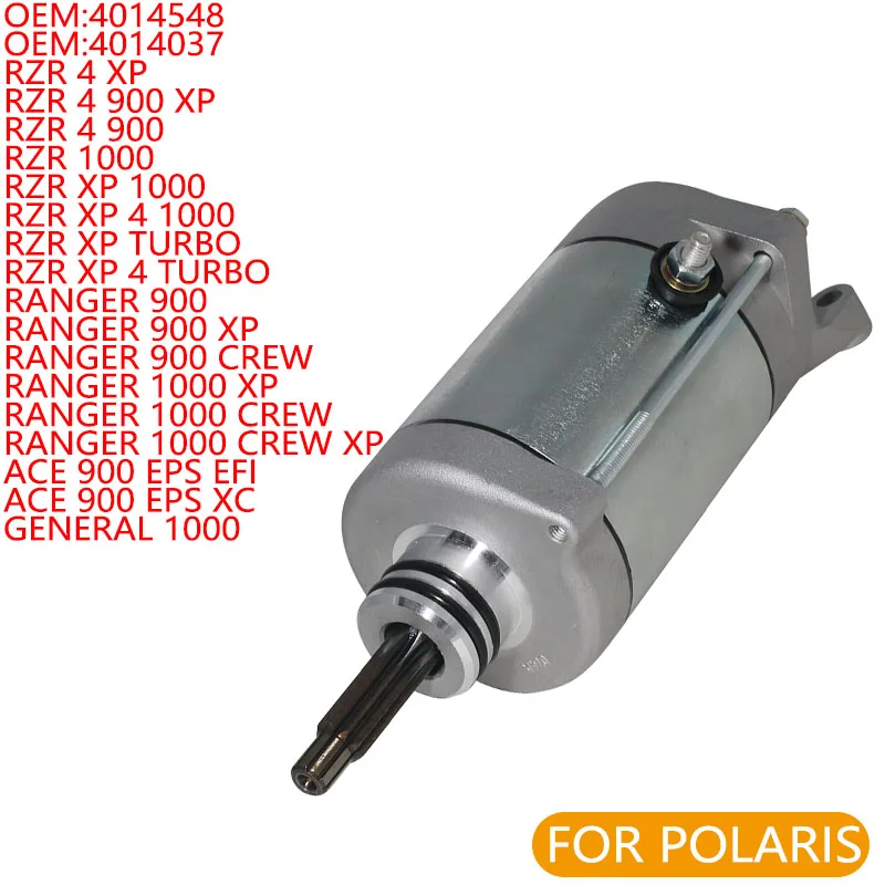 

Motorcycle Starter Motor Electric Engine For Polaris RZR Ranger ACE XP 4 900 1000 Crew EPS EFI XC General TURBO 4014548 4014037