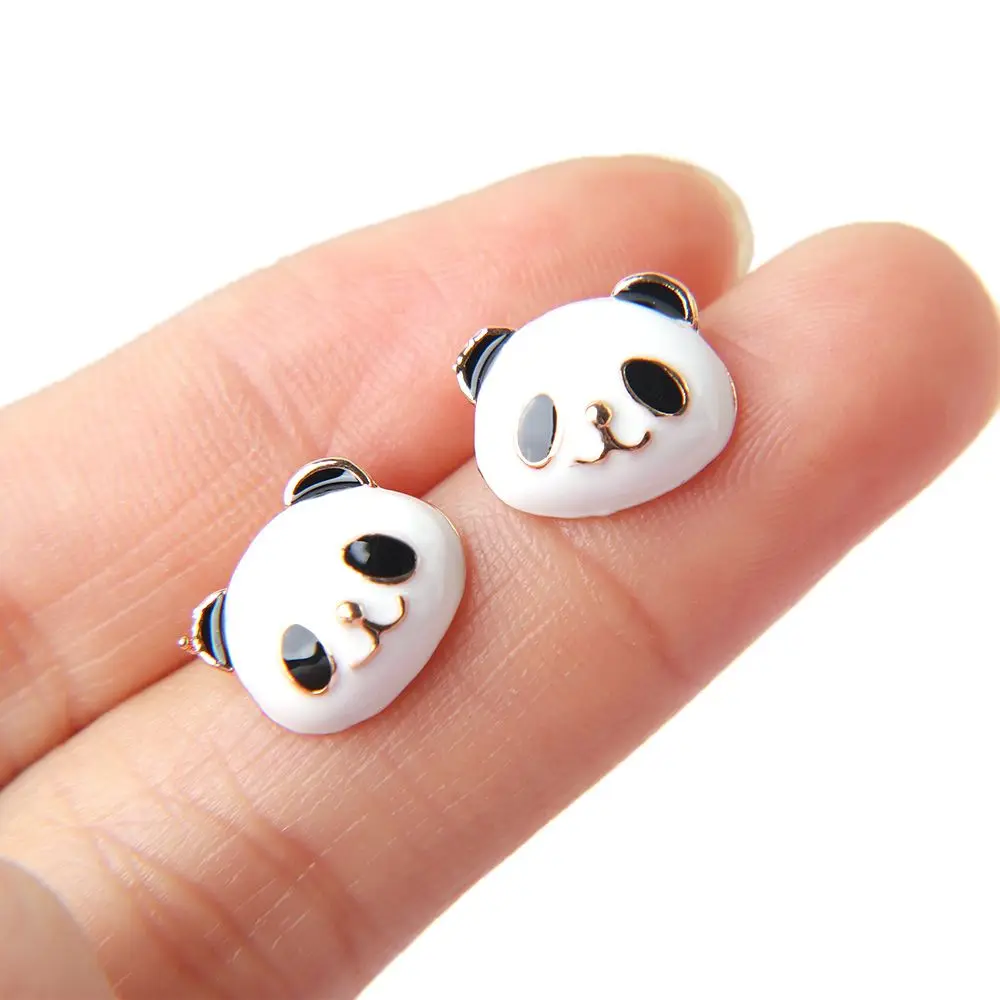 Elegant Jewelry Alloy Panda Shape Stud Earrings Bridal Earrings Ear Stud Earring