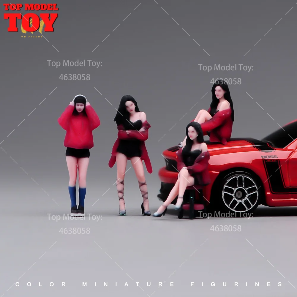 1/64 1/43 1/24 1/18 Scale Sexy Cute Beauty Standing Sitting Girl 3D Print Female Scene Props Figures Model For Cars Vehicles Toy