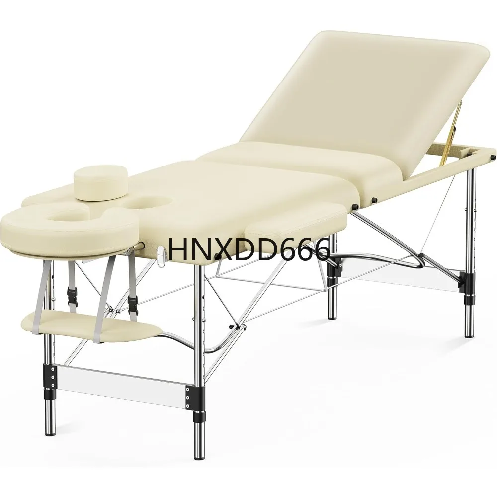 

Massage Table Portable 84" Long 24" Wide Professional 3 Sections Reclining Massage Bed Lash Bed, Aluminium Adjustable Estheticia