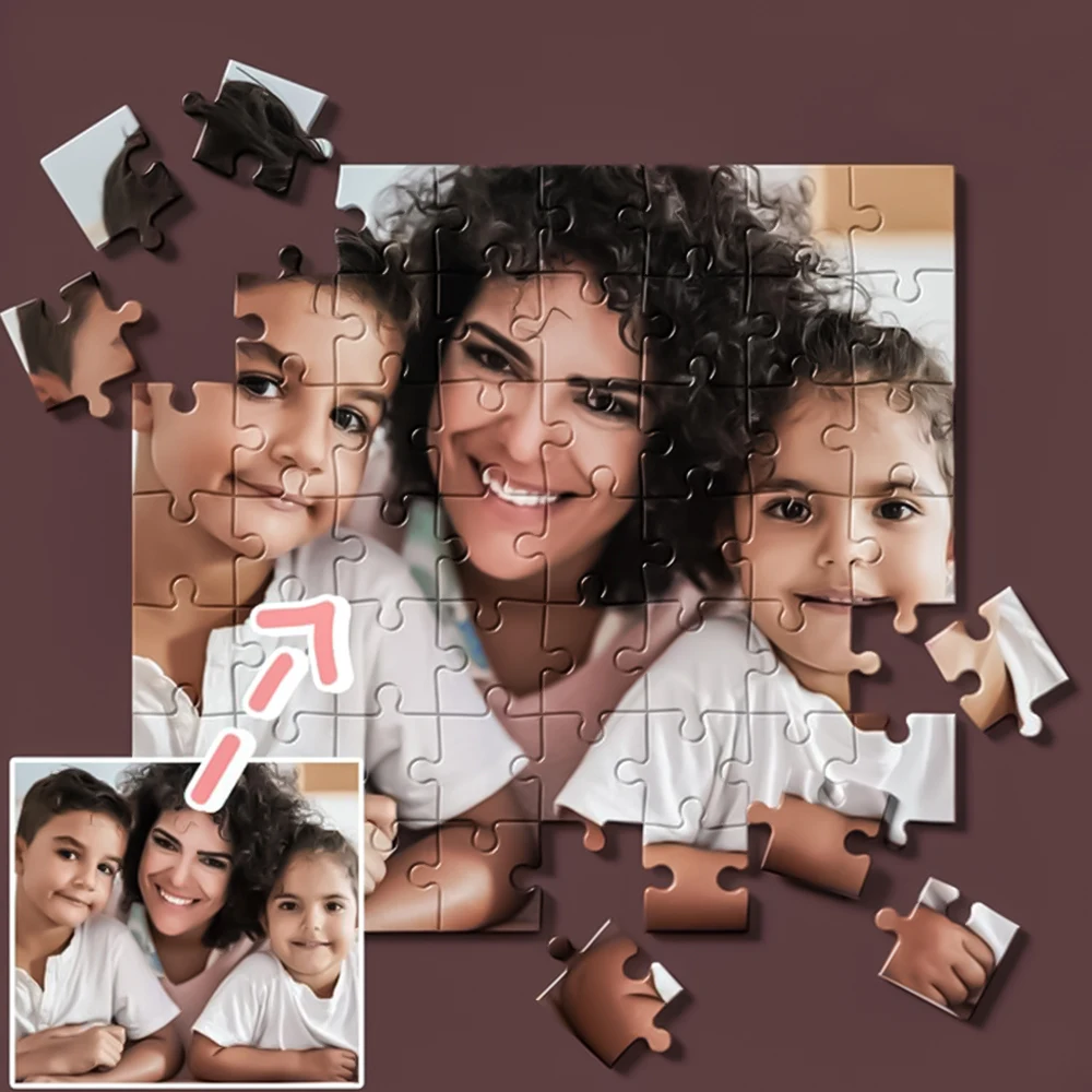 1 قطعة صورة مخصصة ، مع الإطار أو الألغاز فقط ، لغز شخصية على شكل قلب ، بانوراما صورة زوجين ، هدية بانوراما مخصصة للعطلات