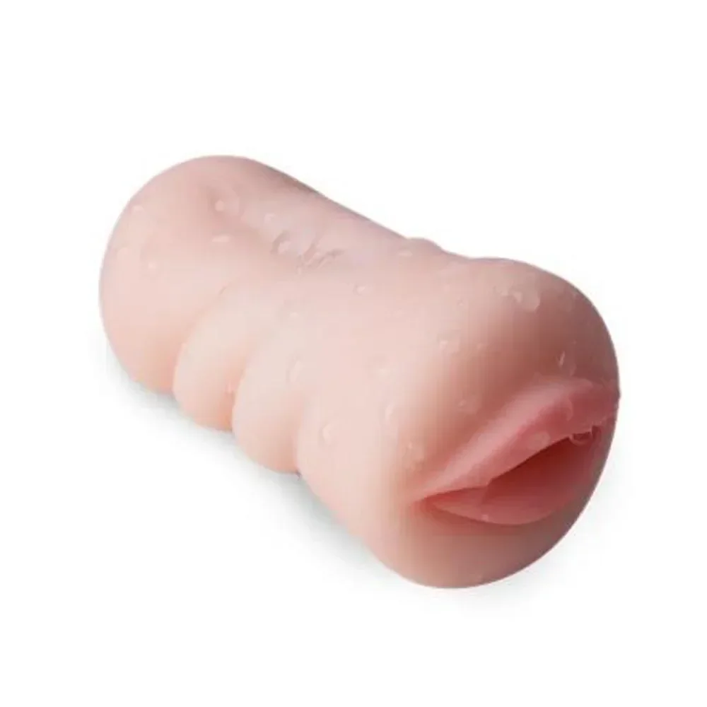 Copo de Masturbação Masculino em TPE Macio – Estimulação Oral Realista com Lábios 3D, Brinquedo Sexual Adulto Reutilizável para Homens Vagina 18+