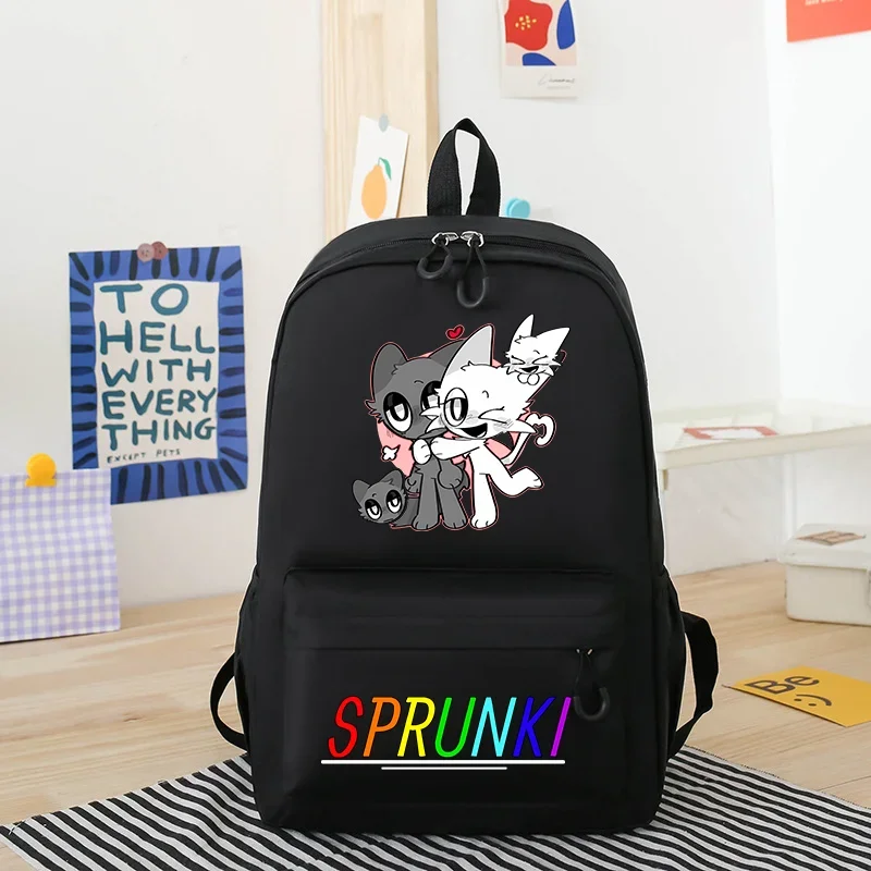 Sprunki Boys Girls Schoolbag Incredibox Backpack Hot Cartoon Game Print Bag Large Capacity Portable Knapsack Back To School Gift