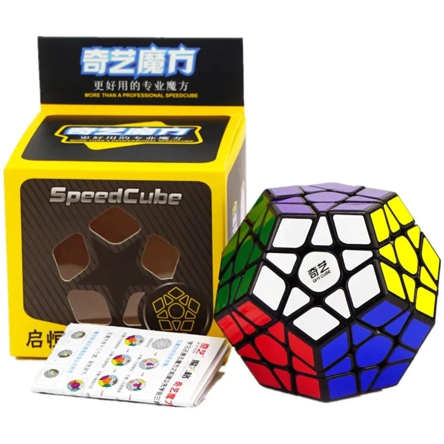 Qiy velocidade cubo mágico 3x3x3 4x4x4 5x5x5 quebra-cabeça preto adesivos cubo mágico educação aprendizagem cubo mágico brinquedos para crianças