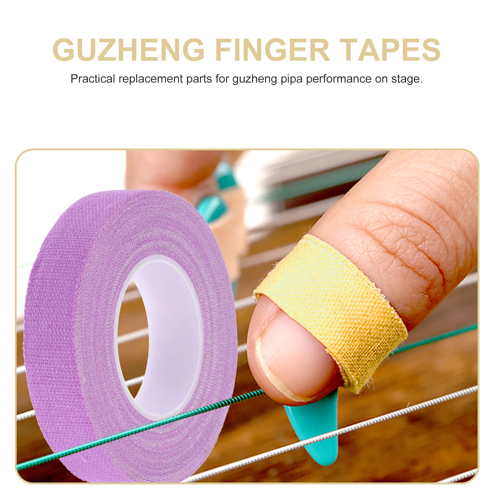 

5pcs Breathable Anti Allergic Cotton Finger Tapes Professional Guzheng Finger Adhesive Tapes For Pipa Guitar Accessories