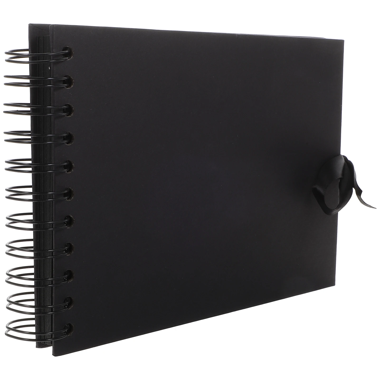 Álbum de fotos A4 hecho a mano, 30 páginas negras, registro de memoria, álbum de recortes con cinta de seda, diario decorativo, regalo para el día de la madre de las mujeres