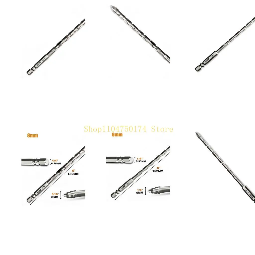 4/5/6/8/10/12mm Tile Bit Spades Drill Bit High Hardness Eccentric Drill Crooked Top Sale