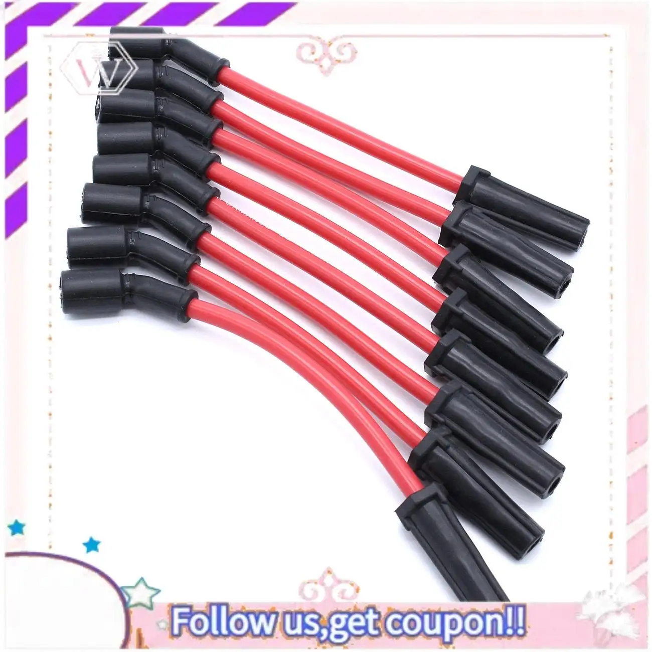 

Portable 10.5Mm Spark Plug Wire Set Replacement For GMC Cadillac Camaro Pontiac 2009-2015 19297035 9748UU 9748HH (8 Pack)