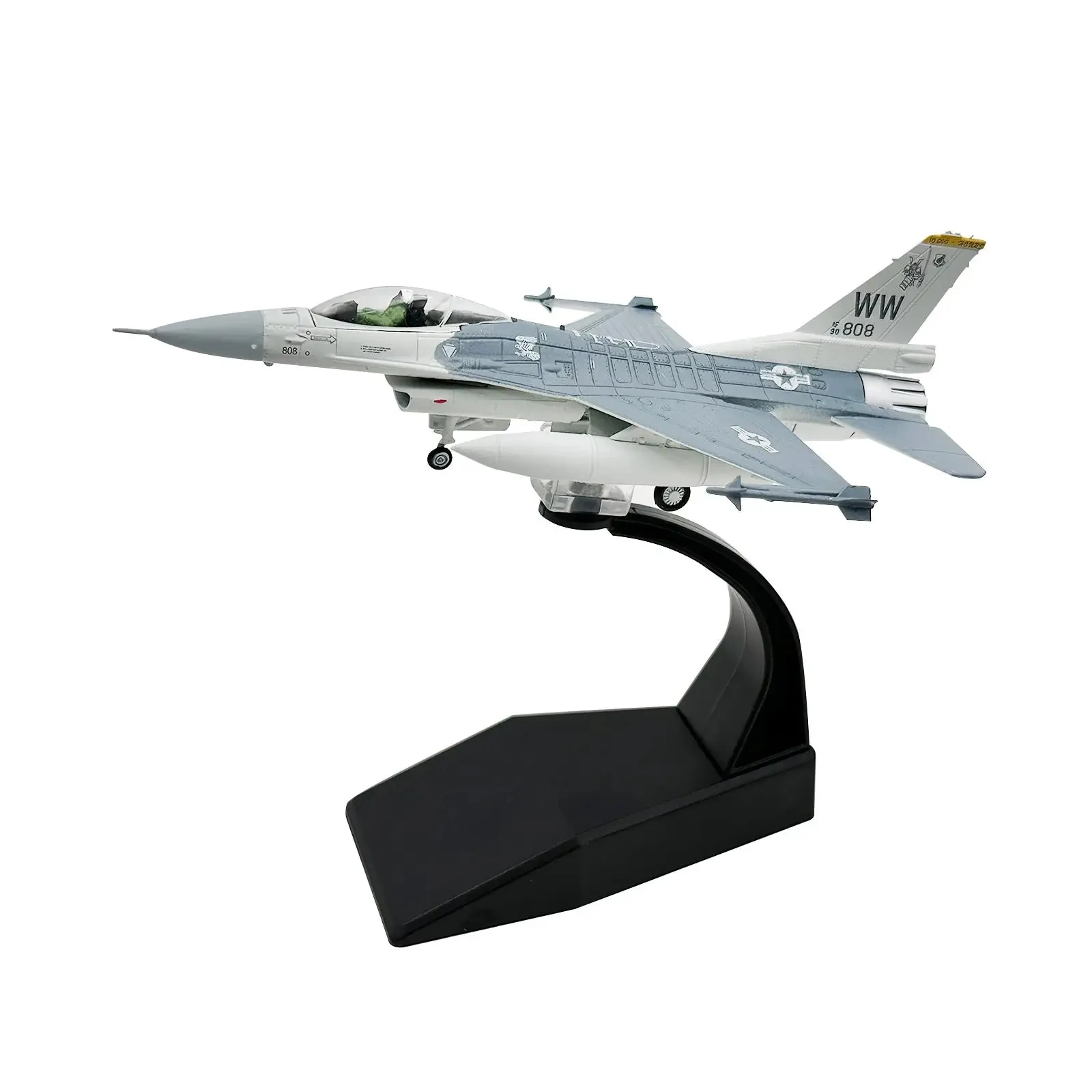 

1/100 F16C истребитель, детские игрушки, высокодетализированная литая модель самолета для дома, спальни, полки, гостиной, настольное украшение