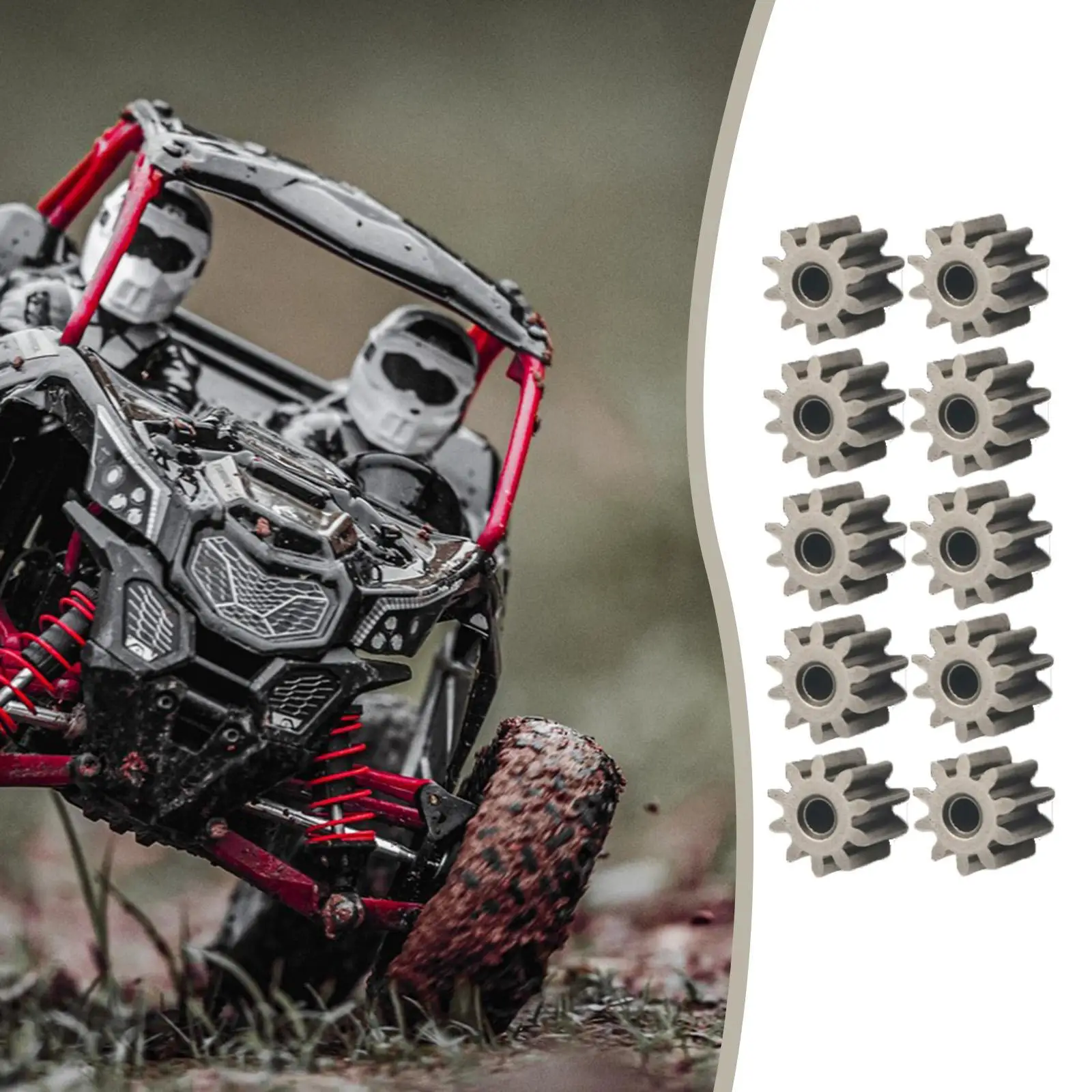 

10x замена шестерни двигателя RC, детали радиоуправляемой модели автомобиля, шестерня 10T для MN82 1/12
