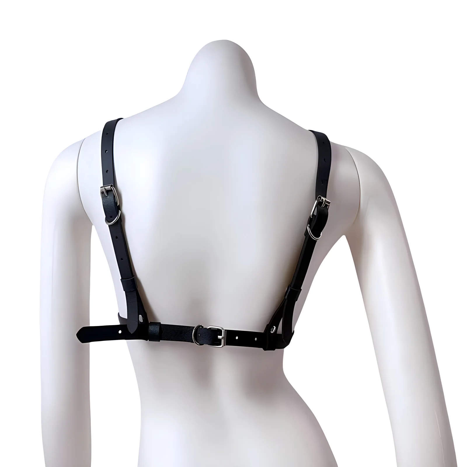 Women Fashion Chest Leather Harness Braces with Pearls Chains Goth Body Strap Belts Women's Sexy Accessories