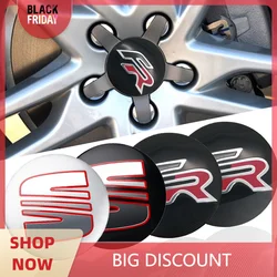 4pcs 56mm Car Styling Wheel Center Cap Hub Sticker Accessories For SEAT Ibiza 6j Leon Mk1 Mk2 Cupra FR Racing Arona Ateca Altea